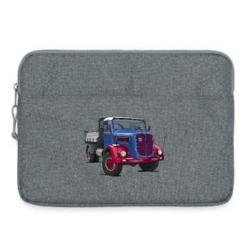 Camion oldtimer - Sacoche pour ordinateur portable 15 pouces - gris chiné - Devant