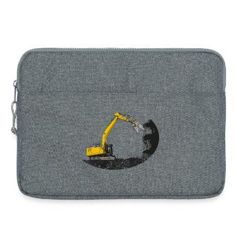 Abreißbagger mit Schrottschere - Laptoptasche 15" - Grau meliert - Vorne