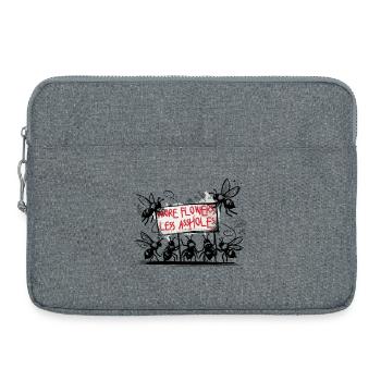 Sauvez les abeilles Nature Dicton Illustration Fleurs - Sacoche pour ordinateur portable 15 pouces - gris chiné - Devant