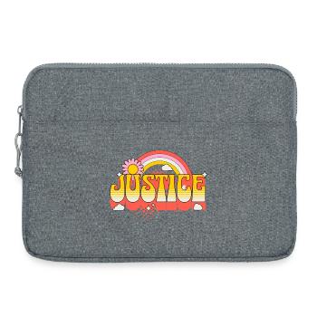 Justice Justice Freedom Peace Tolerance - Laptop bag 15" - heather grey - Front
