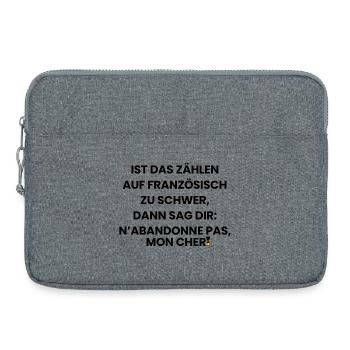 German-French-Rhyme 1 (Ver. B) - Laptop bag 15" - heather grey - Front