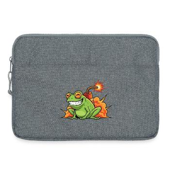 Knallfrosch Funken-Spaß - Laptoptasche 15" - Grau meliert - Vorne