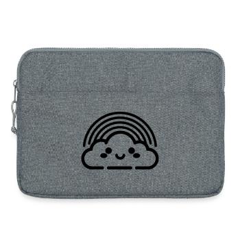 rainbow - Laptop bag 15" - heather grey - Front
