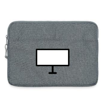 PC Monitor Symbol – Für Büro, Gamer & Nerds - Laptoptasche 15" - Grau meliert - Vorne