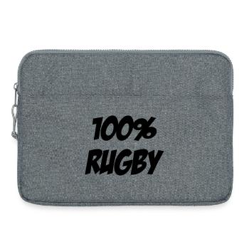 Rugby - Rugbyman - Sport - Fighter - Fight - Sacoche pour ordinateur portable 15 pouces - gris chiné - Devant