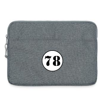 NUMBER 78 seventy eight birthday gift - Laptop bag 15" - heather grey - Front