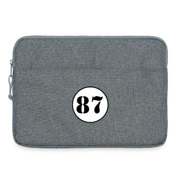 NUMÉRO 87 quatre-vingt-sept cadeau d'anniversaire - Sacoche pour ordinateur portable 15 pouces - gris chiné - Devant