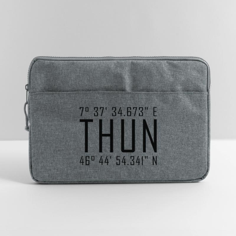 Thun Coordinates – Typography with Local Reference Besch Laptop bag 15"