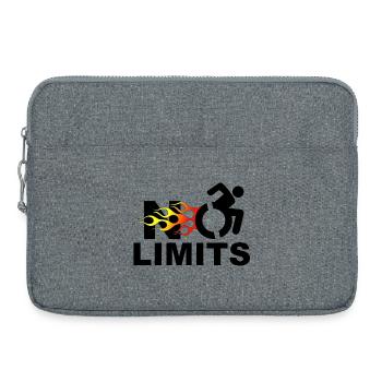 Keine Grenzen für diesen Rollstuhlfahrer # - Laptoptasche 15" - Grau meliert - Vorne