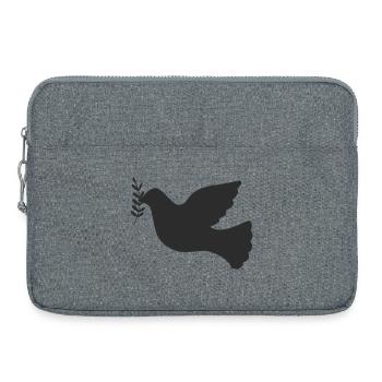 Friedenstaube Frieden Symbol - Laptoptasche 15" - Grau meliert - Vorne