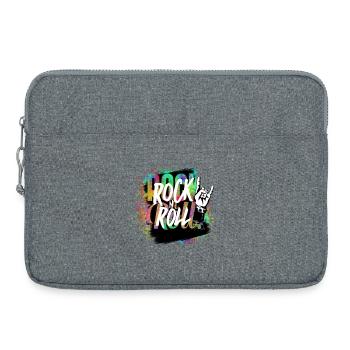 Rock n Roll Farbexplosion - Laptoptasche 15" - Grau meliert - Vorne
