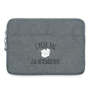 J'peux pas j'ai déménagement - L'excuse classique - Sacoche pour ordinateur portable 15 pouces - gris chiné - Devant