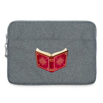 Livre rouge ouvert pour le Père Noël et Noël - Sacoche pour ordinateur portable 15 pouces - gris chiné - Devant