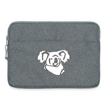 Koala Linienkunst - Laptoptasche 15" - Grau meliert - Vorne