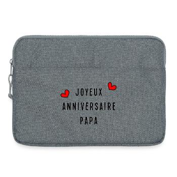 JOYEUX ANNIVERSAIRE. HAPPY BIRTHDAY - Sacoche pour ordinateur portable 15 pouces - gris chiné - Devant