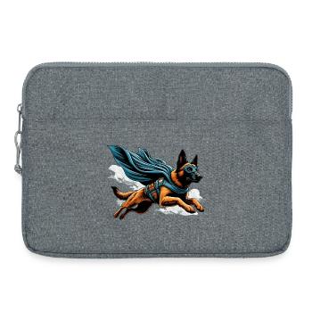 Super Dog Belgian Shepherd Cape Gift - Laptop bag 15" - heather grey - Front