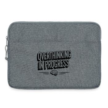 Overthinking in Progress - Laptop bag 15" - heather grey - Front
