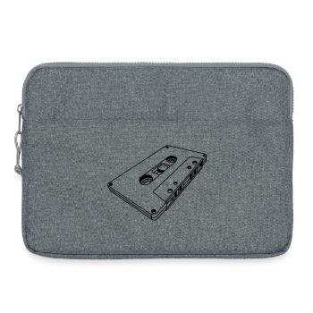 Kassette schräg Retro – Musik Mixtape Design - Laptoptasche 15" - Grau meliert - Vorne