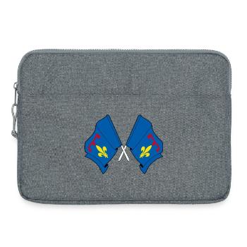 Drapeaux croisés de Provence - Sacoche pour ordinateur portable 15 pouces - gris chiné - Devant