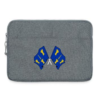 Drapeau du Cheshire franchi - Sacoche pour ordinateur portable 15 pouces - gris chiné - Devant