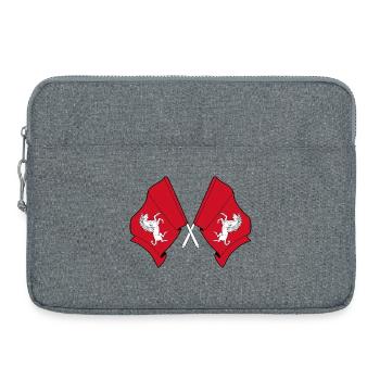 Deux drapeaux croisés Kent - Sacoche pour ordinateur portable 15 pouces - gris chiné - Devant