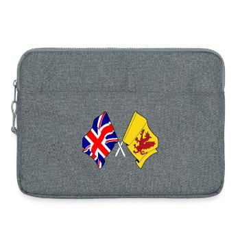 Somerset + Great Britain crossed - Laptop bag 15" - heather grey - Front