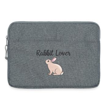 Amoureux des Lapins - Sacoche pour ordinateur portable 15 pouces - gris chiné - Devant