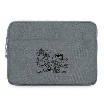 Hawaii vacation dachshund vacation mode with dog - Laptop bag 15" - heather grey - Front