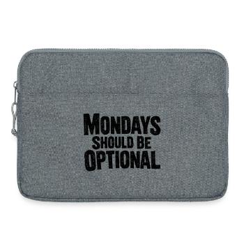 Le F In Monday signifie joie - drôle de diction - Sacoche pour ordinateur portable 15 pouces - gris chiné - Devant