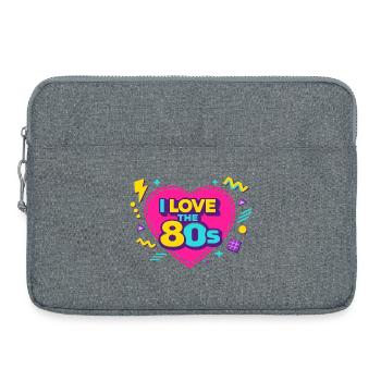 Disco Party des années 80 et 80 - Sacoche pour ordinateur portable 15 pouces - gris chiné - Devant