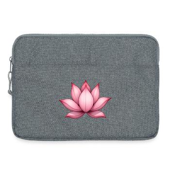 Lotus Flower Water Lily - Laptop bag 15" - heather grey - Front