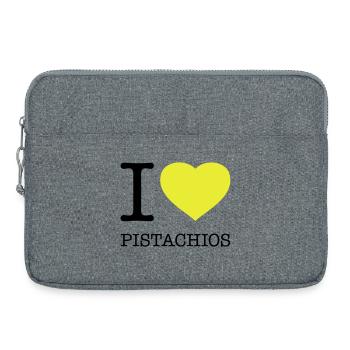 I LOVE PISTACHIOS Pistazien - Laptoptasche 15" - Grau meliert - Vorne
