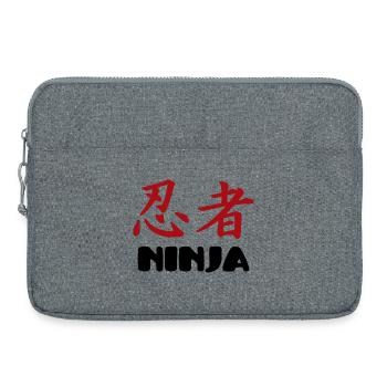 Ninja - Guerrier - Combattant - Sacoche pour ordinateur portable 15 pouces - gris chiné - Devant