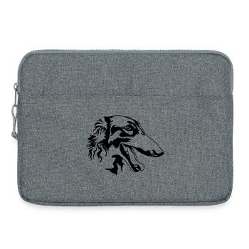 Borzoi head - Laptop bag 15" - heather grey - Front