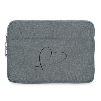 cœur - Sacoche pour ordinateur portable 15 pouces - gris chiné - Devant