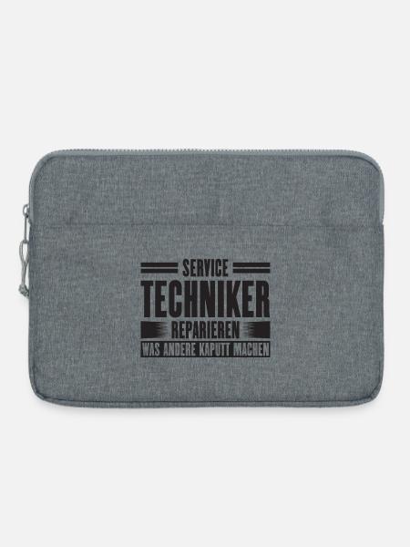 Servicetechniker Support Lösung Spruch Service - Laptoptasche 15" - Grau meliert
