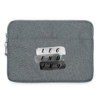 Legendäre Pinselstrich Typografie - Laptoptasche 15" - Grau meliert - Vorne