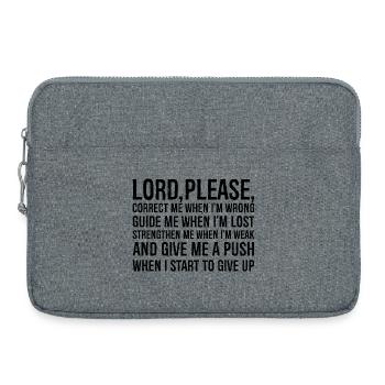 lord please correct me when i'm wrong guide me - Laptoptasche 15" - Grau meliert - Vorne
