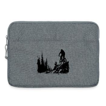 Mountain bike cyclists - Laptop bag 15" - heather grey - Front