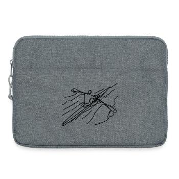Dessin du rameur - Sacoche pour ordinateur portable 15 pouces - gris chiné - Devant