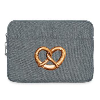 Bretzel en forme de cœur - Sacoche pour ordinateur portable 15 pouces - gris chiné - Devant