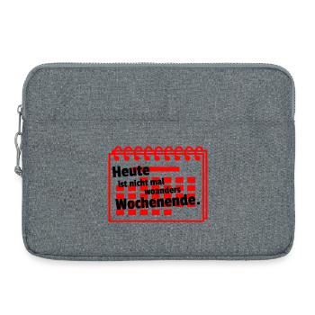 Nirgends Wochenende - Laptoptasche 15" - Grau meliert - Vorne