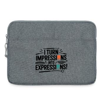 Dental Lab Technician Wax Carver  - Laptop bag 15" - heather grey - Front