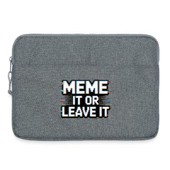 Meme It Or Leave It - Laptoptasche 15" - Grau meliert - Vorne