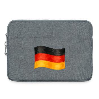 Deutsche Flagge - Laptoptasche 15" - Grau meliert - Vorne