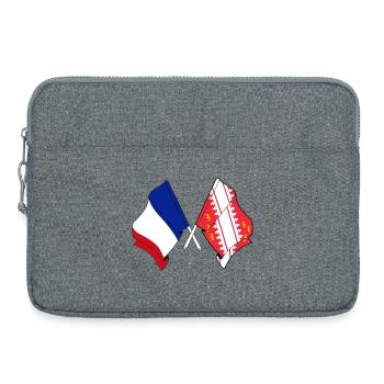 Alsace & France Crossed - Laptop bag 15" - heather grey - Front