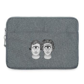 CYCLOPS IN LOVE - black & white - Sacoche pour ordinateur portable 15 pouces - gris chiné - Devant