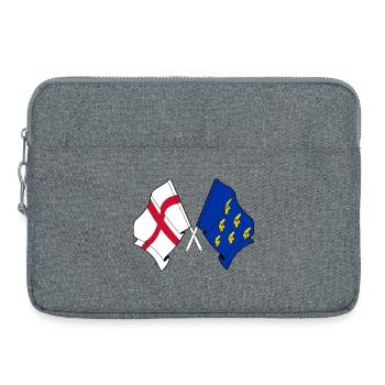 Gekreuzte Flaggen West Sussex & England - Laptoptasche 15" - Grau meliert - Vorne