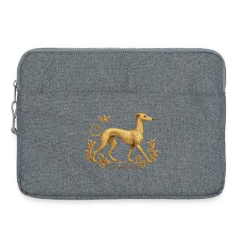 Libérez le Galgo - Broderie n°01 - Sacoche pour ordinateur portable 15 pouces - gris chiné - Devant