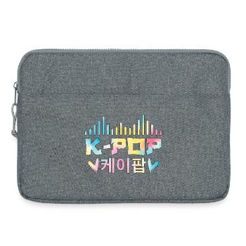 K Pop Korean 케이팝 - Laptoptasche 15" - Grau meliert - Vorne
